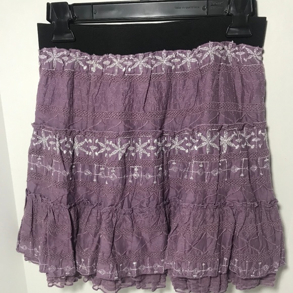 Free People Dresses & Skirts - Free People Lined New Purple/Silver Mini Skirt PRICE FIRM!! XS